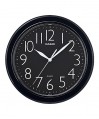 CASIO IQ-01S-1圓形時鐘(黑框)25CM 