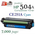 Monster HP 504A Cyan (CE251A) 藍色代用碳粉 Toner