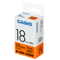 CASIO XR-18FOE 螢光標籤帶 (18mm) 螢光橙底黑字