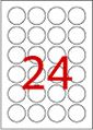 SMART LABEL 多用途A4標籤紙(白色) 2588 Dia = 40m 歐洲製造 (100張裝)