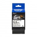 Brother HSe211E 白底黑字 (5.2mm)原廠熱縮管標籤帶