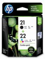 HP 21+22 組合裝黑色+彩色原廠墨盒 CC630AA