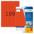 4244-德國 Herma A4/20 紅色標籤 Special Red Label 25.4 x 10 mm (189/3780)