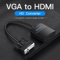 Vention VGA 轉 HDMI 轉換器 (連Micro USB 和音頻端口) PE袋裝 0.15M