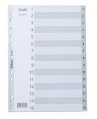 BANTEX A4 灰色膠質索引分類 1-15 #6218