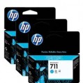 HP 711 DesignJet 29毫升 墨水盒  3件套裝 (3色可選) 