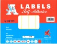 A Labels 15張裝 (各款尺寸)