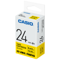 CASIO XR-24YW1 顏色標籤帶 (24mm) 黃底黑字