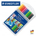 德國STAEDTLER施德樓粗細雙頭水彩筆320NWP12 繪畫塗鴉12色套裝