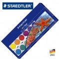 德國STAEDTLER施德樓 888 NC12 12色固體水彩顏料 畫筆調色盤套裝