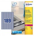 Avery Laser Label Heavy Duty 189x20mm 189 Per Sheet Silver (Pack of 3780) L6008-20