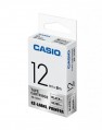 CASIO XR-12SR1 顏色標籤帶 (12mm) 銀底黑字