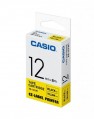 CASIO XR-12YW1 顏色標籤帶 (12mm) 黃底黑字