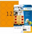 5153-德國 Herma A4/20 瑩光橙色標籤 Special Luminious Orange Label 60 mm (12/240)