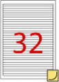 SMART LABEL 多用途A4標籤紙(白色) 2575 (192 x 8.5mm)歐洲製造 (100張裝)