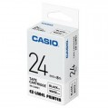 CASIO XR-24WE1 顏色標籤帶 (24mm) 白底黑字