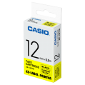 CASIO XR-12FYW 螢光標籤帶 (12mm) 螢光黃底黑字