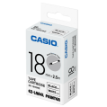 CASIO XR-18HSWE 熱縮套管標籤帶 (18mm) 白底黑字 (Φ5.0 毫米至 Φ11.0 毫米，2.5 米長。)