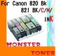 Monster CLI-821B黑色,CLI-821C/M/Y/GY彩色 1個裝