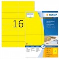 4256-德國 Herma A4/100 黃色標籤 Special Yellow Label 105 x 37 mm (16/1600)