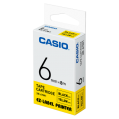 CASIO XR-6YW1 顏色標籤帶 黃底黑字 6mm x 8m