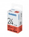 CASIO XR-24RD1 顏色標籤帶 (24mm) 紅底黑字