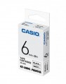 CASIO XR-6WE1 顏色標籤帶 白底黑字 6mm x 8m