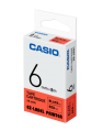 CASIO XR-6RD1 顏色標籤帶 紅底黑字 6mm x 8m