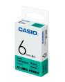 CASIO XR-6GN1 顏色標籤帶 綠底黑字 6mm x 8m