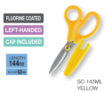 PLUS SC-145ML/Y <左手>兒童安全弧線較剪/剪刀(黃色)  *1盒10把  