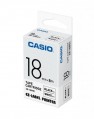 CASIO XR-18WE1 顏色標籤帶 (18mm) 白底黑字