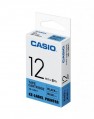 CASIO XR-12BU1 顏色標籤帶 (12mm) 藍底黑字